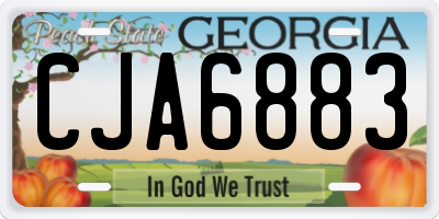 GA license plate CJA6883