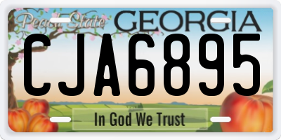 GA license plate CJA6895