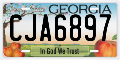 GA license plate CJA6897