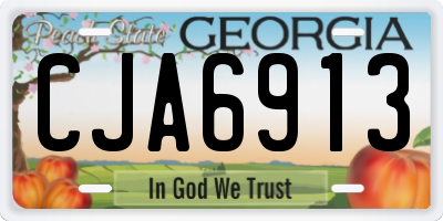 GA license plate CJA6913