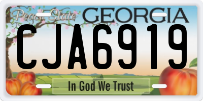 GA license plate CJA6919