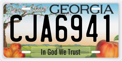 GA license plate CJA6941