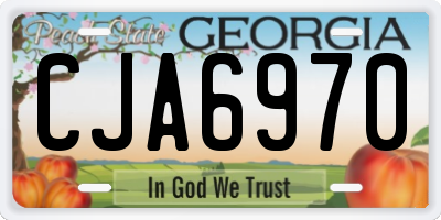 GA license plate CJA6970