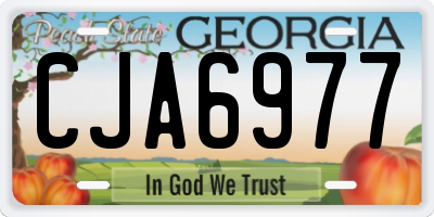 GA license plate CJA6977