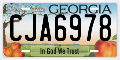 GA license plate CJA6978