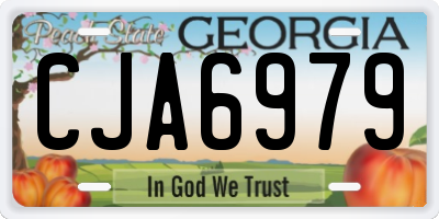GA license plate CJA6979