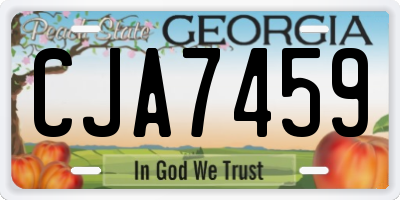 GA license plate CJA7459