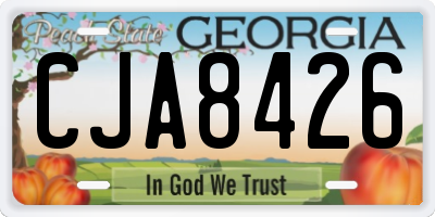 GA license plate CJA8426