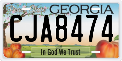 GA license plate CJA8474