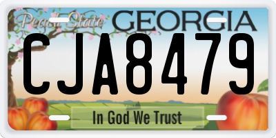 GA license plate CJA8479