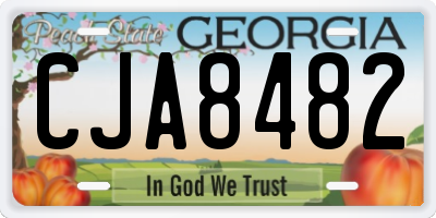 GA license plate CJA8482