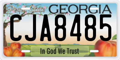 GA license plate CJA8485