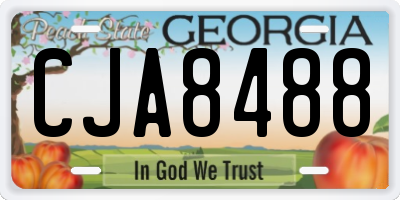 GA license plate CJA8488