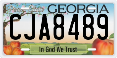 GA license plate CJA8489
