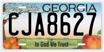 GA license plate CJA8627