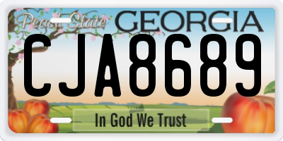 GA license plate CJA8689