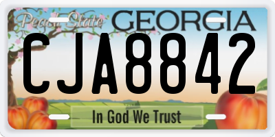 GA license plate CJA8842