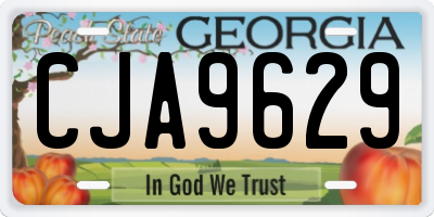 GA license plate CJA9629