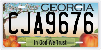 GA license plate CJA9676