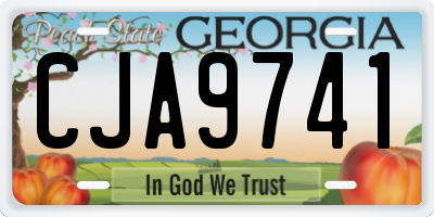 GA license plate CJA9741