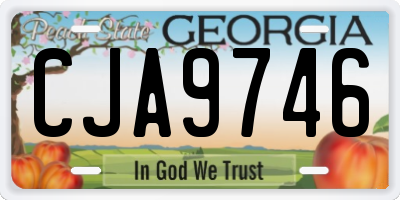 GA license plate CJA9746
