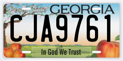 GA license plate CJA9761