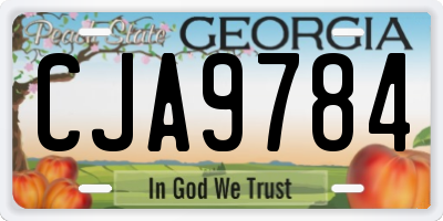 GA license plate CJA9784