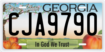 GA license plate CJA9790