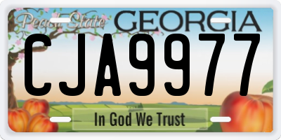 GA license plate CJA9977