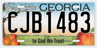 GA license plate CJB1483