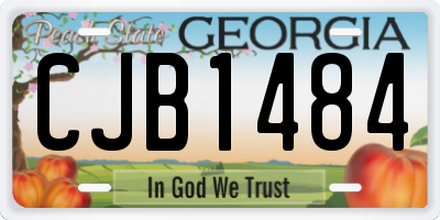 GA license plate CJB1484