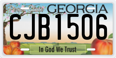 GA license plate CJB1506