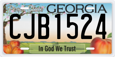 GA license plate CJB1524
