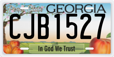 GA license plate CJB1527