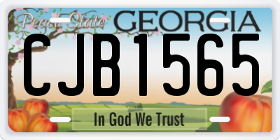 GA license plate CJB1565