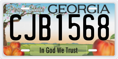 GA license plate CJB1568