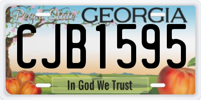 GA license plate CJB1595