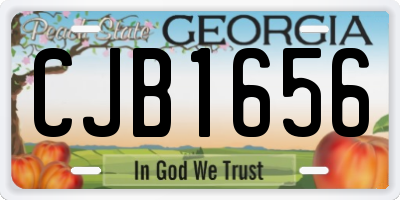 GA license plate CJB1656