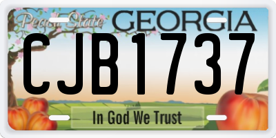 GA license plate CJB1737