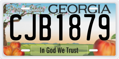 GA license plate CJB1879