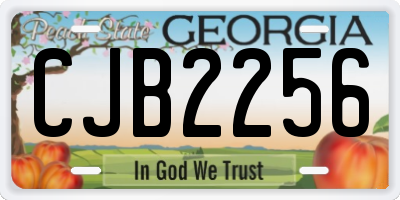 GA license plate CJB2256