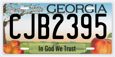 GA license plate CJB2395