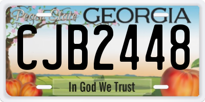 GA license plate CJB2448