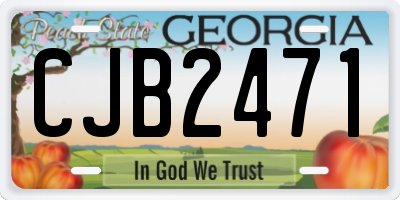 GA license plate CJB2471