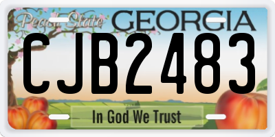 GA license plate CJB2483