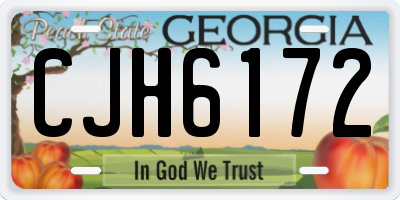 GA license plate CJH6172
