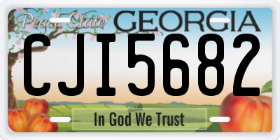 GA license plate CJI5682