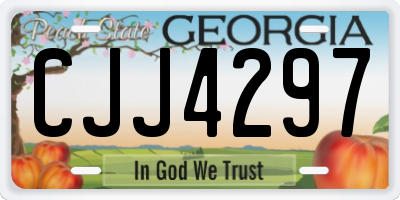 GA license plate CJJ4297