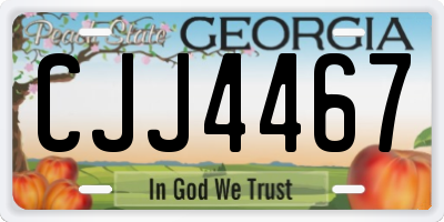 GA license plate CJJ4467