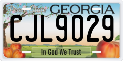 GA license plate CJL9029